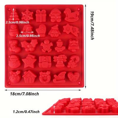 1PC Christmas Candy Mold Pudding Chocolate Molds for DIY Cake Decorating Tool Baking Kitchen Accessories