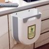 Foldable Hanging Kitchen Trash Bin for Food Waste - Wall or Cabinet Mount