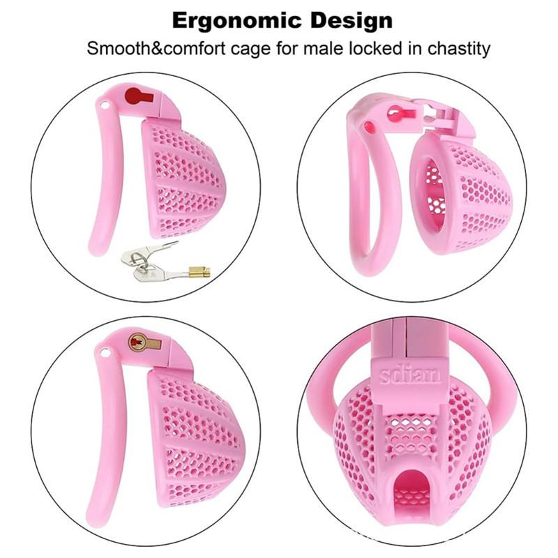 Pink Pure Chastity Lock Hive Grid Lightweight Chastity Abstinence Sexy Sex Product