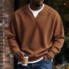 T-shirt en maille à col en V à manches longues pour homme - Haut décontracté et athlétique pour un usage quotidien