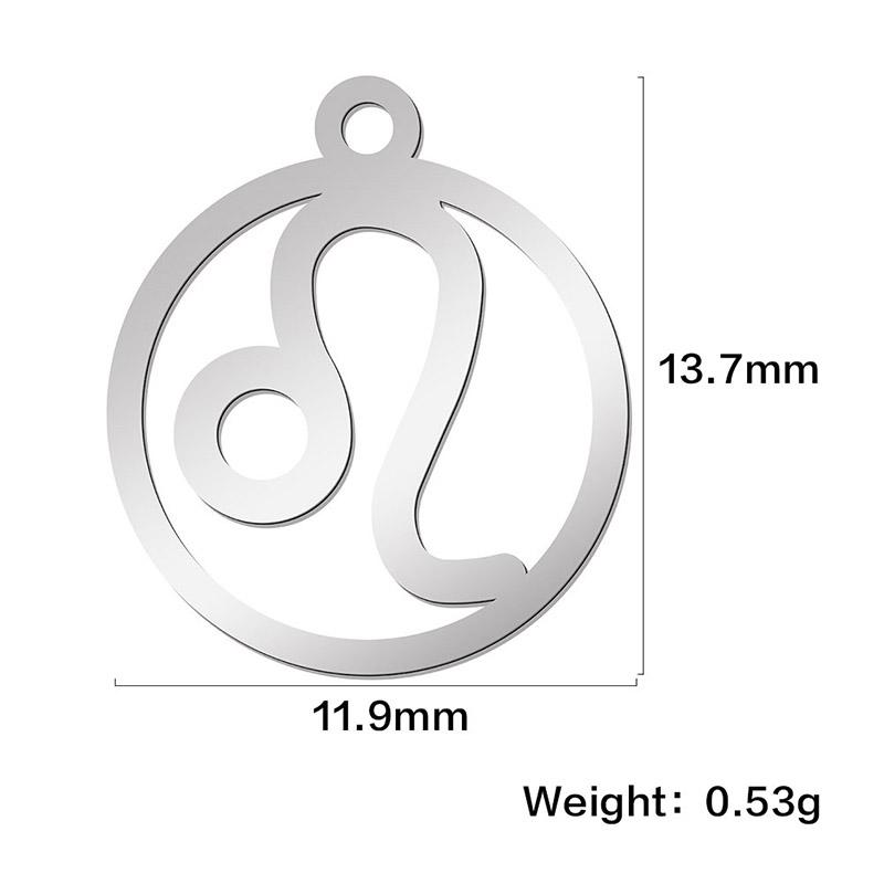 Teamer 12pcs/lot Zodiac Signs Charms Jewelry Making Stainless Steel Gold Color 12 Constellation Taurus Pendants Birthday Gifts