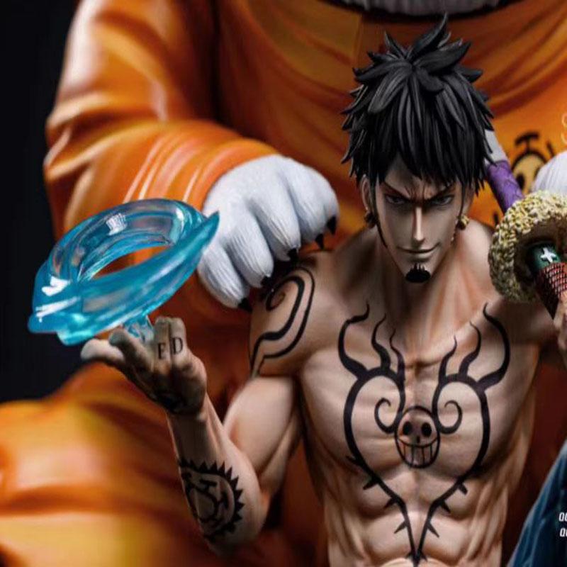 Anime One Piece Sitting Posture Trafalgar Law Bepo Figure Pvc Action Cute Figures Model Collection Decoration Toys Gift
