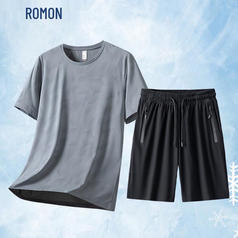 

Мужской спортивный комплект Romon из ледяного шелка, быстросохнущий 8XL
