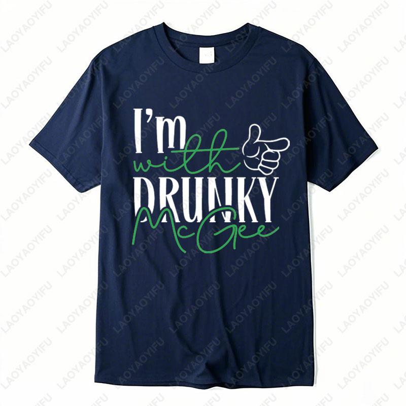 Trendy Couples St Patricks Tshirt Funny Matching Beer Design Printing Tees Mens Womans High Quality Cotton Shortsleeve Tshirt