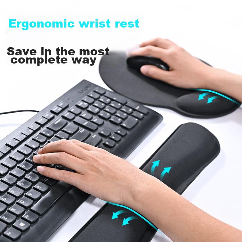 Tastatur-Handauflage, Erweiterte Tastatur-Handgelenkauflage, Bequeme Computer-Büro-Handgelenkstütze Handkissen Handgelenkpolster, Ergonomische Handgelenkauflage, M9 Schwarz