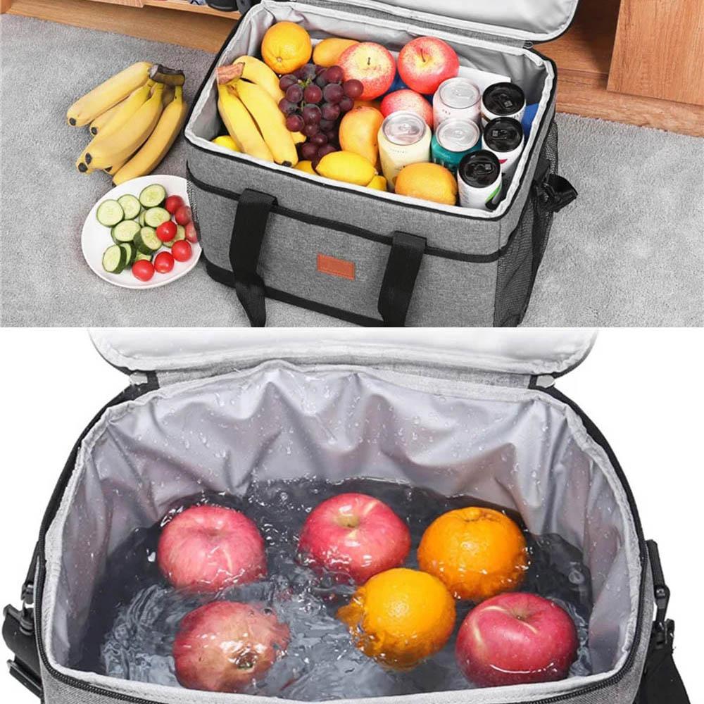 Cooler Bag 35L Large Insulated Lunch Box for Men Women Picnic Bag Portable Tote for Camping BBQ Family Outdoor Activities