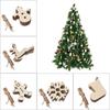 DIY Wooden Christmas Ball Decoration Round Blank Wood Slices Paint Ornament Xmas Tree Hang Pendant Craft Home Decor Baubles Tag