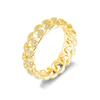 Men's Trendy Cuban Chain Zirconia Ring - Hip Hop Style, Super Cool Finger Jewelry for Couples.