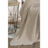 Vera Beige Sesselbezug, Schal, 150 x 200 cm, TV-Decke, Überwurf, Baumwolle