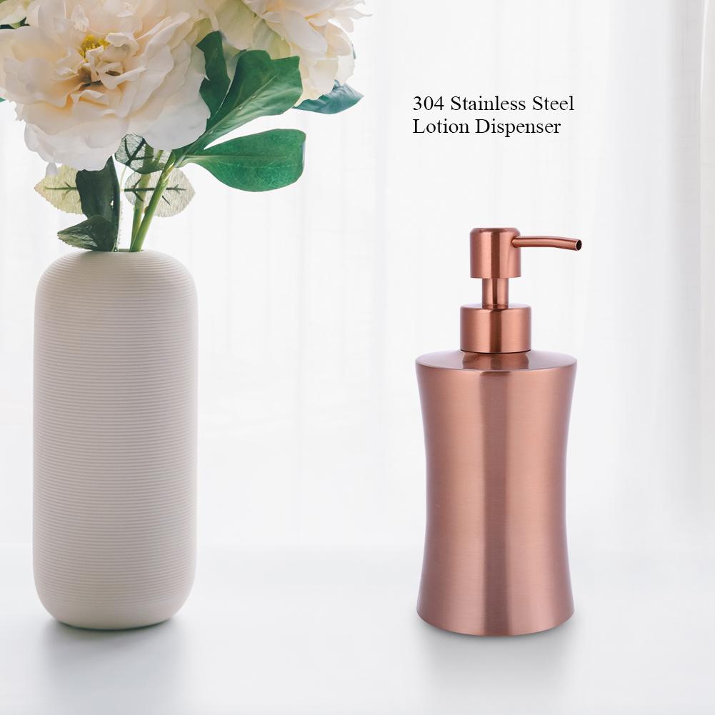 304 Stainless Steel Soap Liquid Shampoo Lotion Dispenser Home Hotel Bathroom Accessory (400ml)