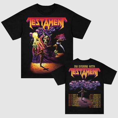Testament An Evening With 2025 Tour T-Shirt Size S-5XL Comfort Colors Reprint Unisex T-Shirt
