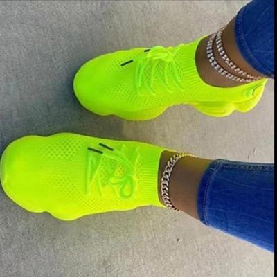 Dames Flats Sportschoenen Breien Hardlopen Casual Designer Herfstschoenen Nieuw 2024 Mode Sneakers Ademend Wandelen Chaussures Dames