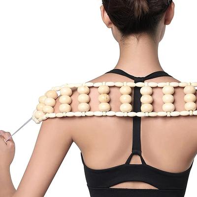 Wood Back Massage Roller Rope Body Shaping Cellulite Massage Tools Self Massage Tools For Neck Leg Back Pain Relief Body Care