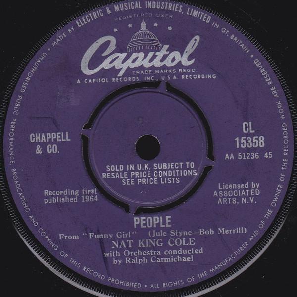

Пластинка 7 дюймов НАТ КИНГ КОЛ People CL15358 Capitol Records UK Поп Б/у