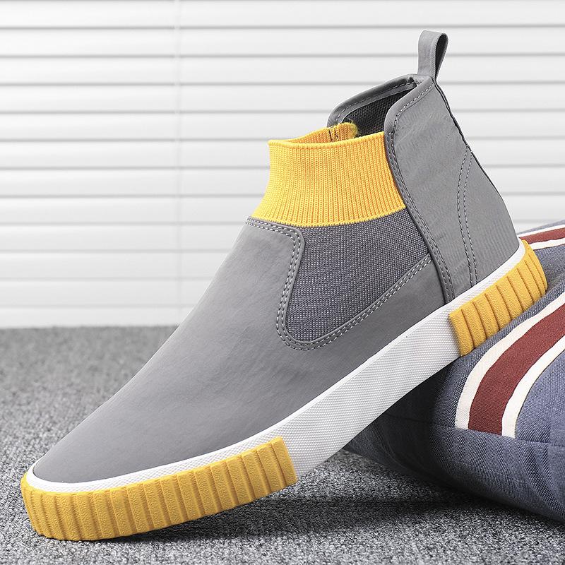 Men's Spring Canvas Slip-On High-Top Casual Shoes
