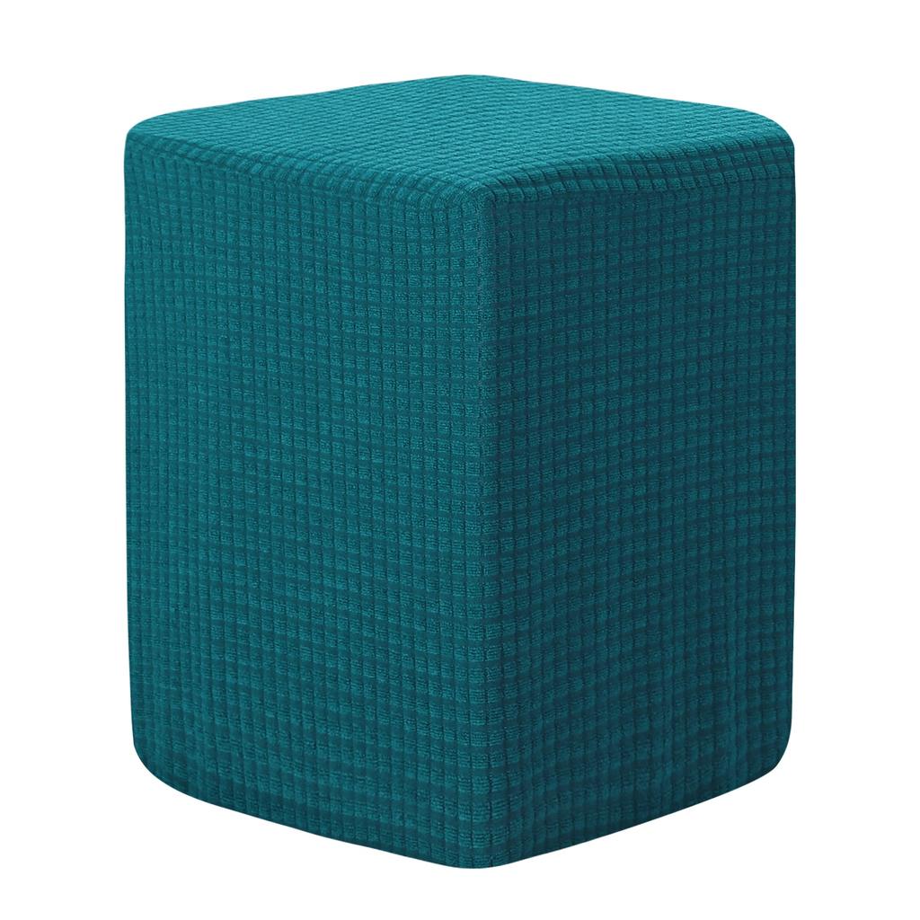 Quadratische Hockerhülle 36x25x32cm Dehnbare Hockerbezüge Elastischer Hocker Fußhocker Schutzbezug für Wohnzimmer Schlafzimmer