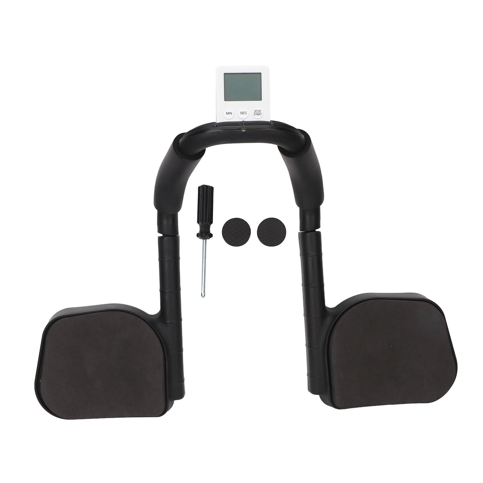 

Multifunctional Plank Equipment Timing Display Adjust Angle Width Prevent Slip Core Trainer Black