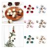6Pcs Christmas Acorn Ornaments Decorative Acorn Wool Felt Pine Tower Balls for Indoor Farmhouse Holiday New Year Party Supplies