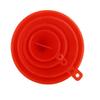 Red Food-Grade PP Plastic Four-Piece Angled Spout Funnel Set - Portable and Multi-Purpose for Oil and Wine Pouring
