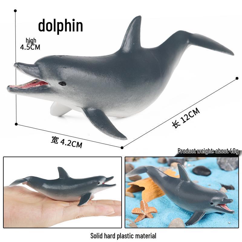 Children's Marine Animal Toy Set: Megalodon, Beluga, Octopus, Turtle, Dolphin & Manta Ray