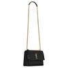 Saint Laurent Sunset Střední řetízková kabelka Černá Dámské tašky přes rameno 442906-D420W-1000