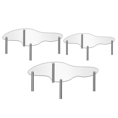 3 Pcs Clear Acrylic Cupcake Stand Stands Display Shelves Risers for Multi-layer Transparent Small Holder