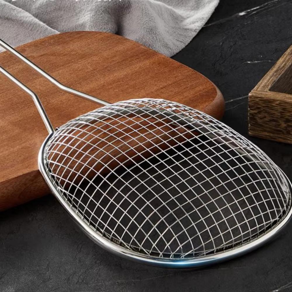 Oval silskje i rustfritt stål Rustfritt stål Friteringssil Skje Dreneringsskje Husholdning