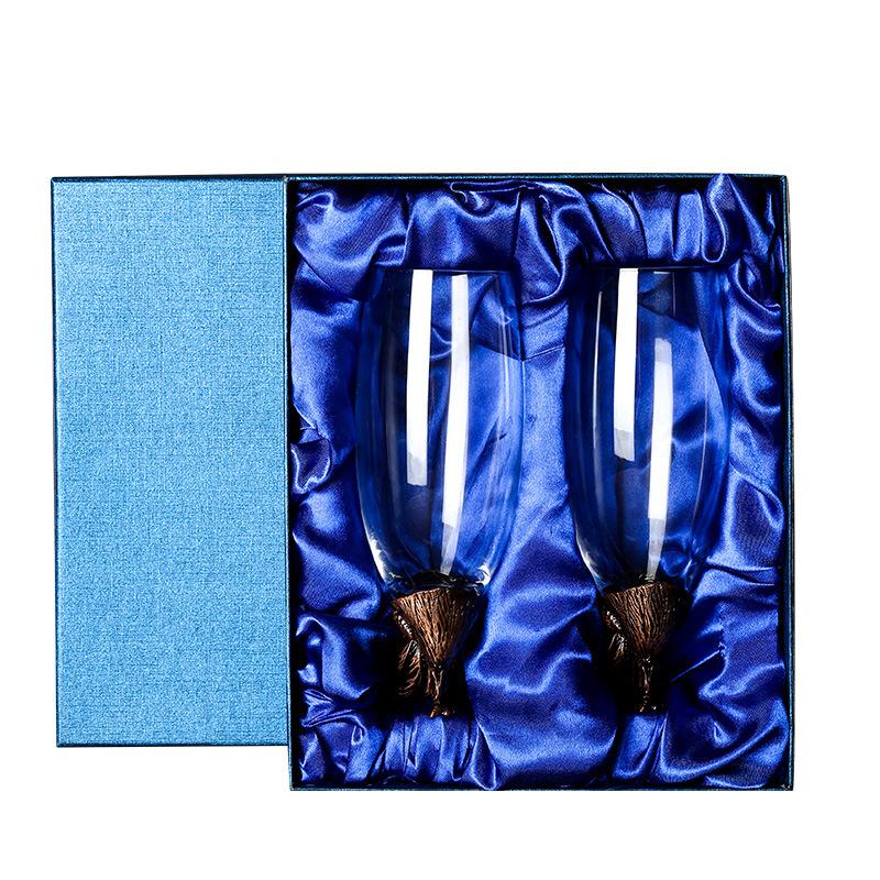 Niu Ancient Blue Household Champagne Cup Beer Cup Crystal Cup Cocktail Cup Beast Head Wine Glass Wine Set