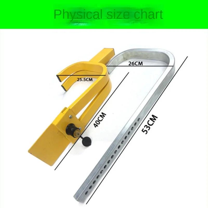 Car Tire Lock Convenient Operation Small Three Fork Wheel Lock Tire Lock Car 3.4/kg Security Lock Automobiles Car Accessories