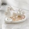 Minimalist Vanity Tray Seahorse Coral Jewelry Tray, 3D Printed Ocean Themed Ring Earring Decorative Trinket Holder, Dish for Table Desktop Storage