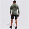 Herren Langarm Fahrradtrikot Atmungsaktiv Schnelltrocknend Halber Reißverschluss Pullover Leichtes Sportoberteil für Outdoor-Sportarten