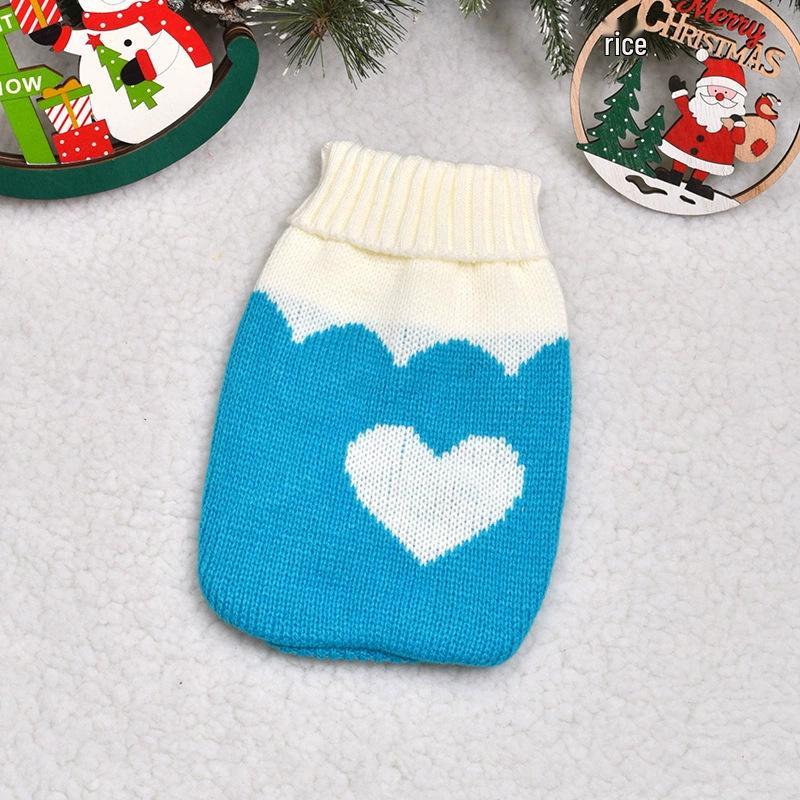 Pull de Noël chaud en tricot pour chats et chiens - Vêtements pour animaux d'automne/hiver