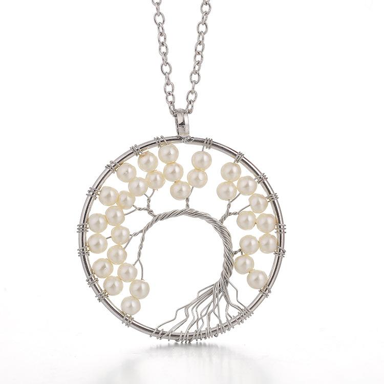 Creative Imitation Hand-Wrapped Tree Of Life Fortune Tree Necklace, Necklace N140