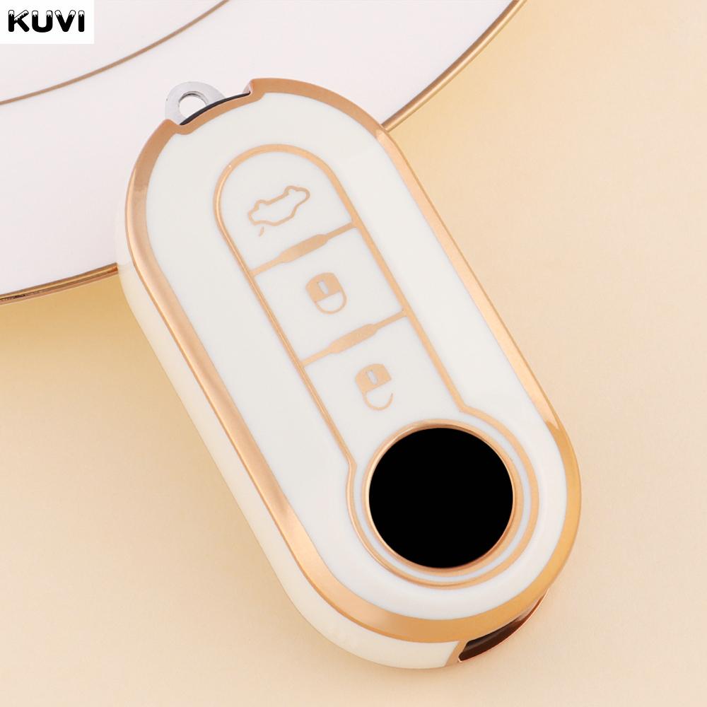 3 Buttons TPU Car Flip Key Case Cover for Fiat Ducato 500 500L Panda Grande Punto Lancia Musa Auto Shell Fob Accessories