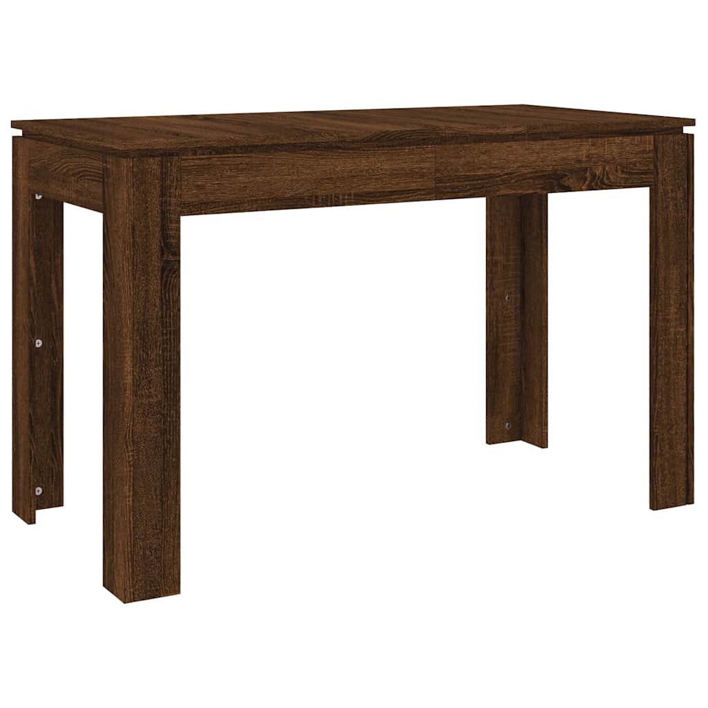 Dining Table Brown Oak Look 120 x 60 x 76 cm Engineered Wood