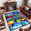 Personalized Crystal Velvet Carpet Custom Name Text,Blox Fruits Anti Slip Area Rug For Home Decoration