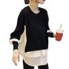European Style Women's Patchwork Knit Cardigan: Fashionable Commute Sweater