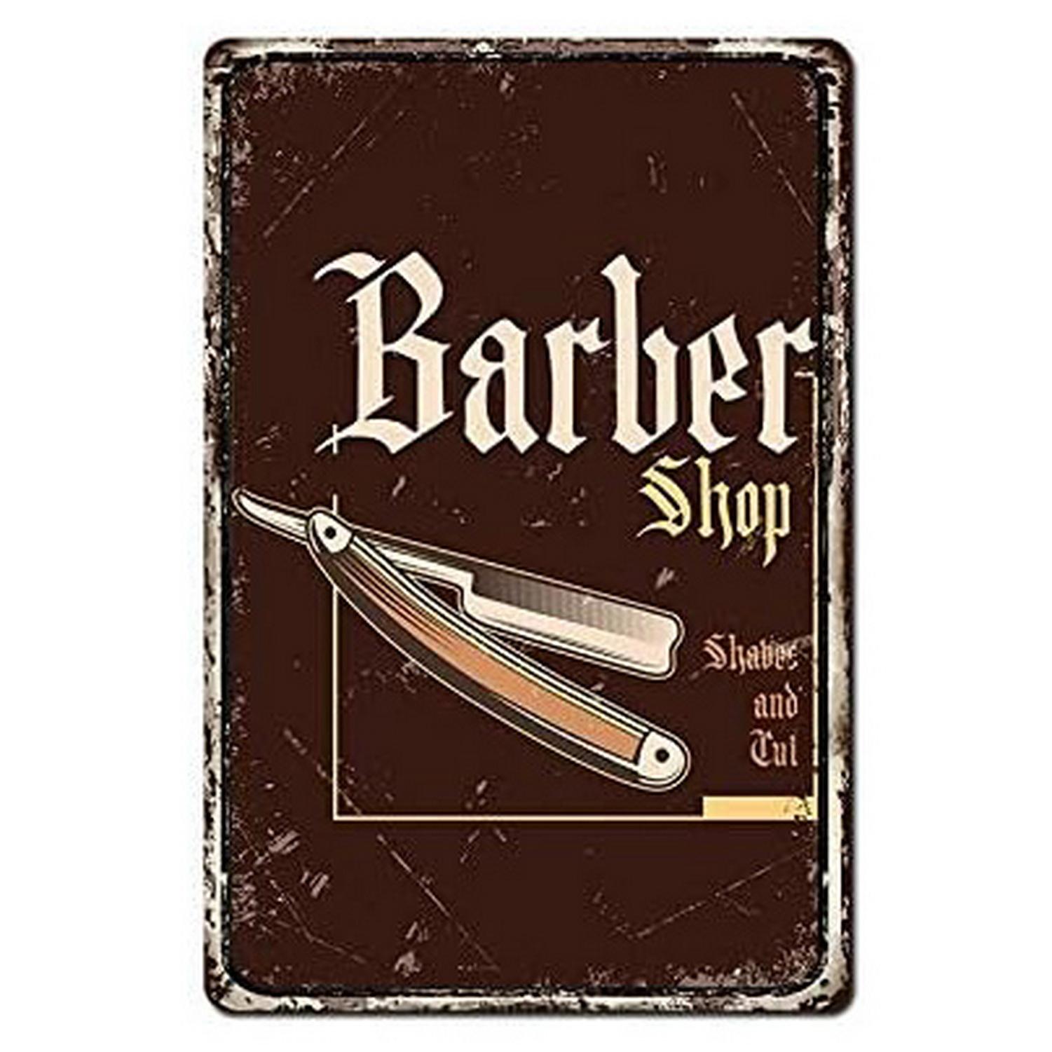 

Good Haircut Metal Tin Signs Plaque Wall Decoration Vintage Art Posters Iron Painting for Man Cave Home Cafe Garden Club Bar 20x30cm（7.8x11.8inch）