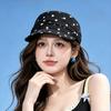 Sweet Polka Dot Forward Hat Bow Women's Hat Versatile Equestrian Hat  Outdoor