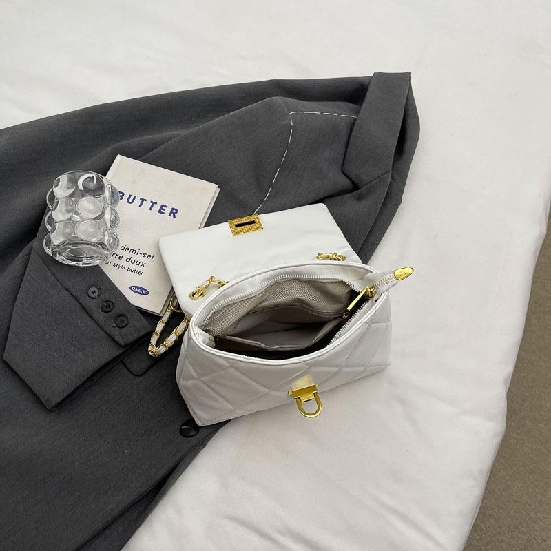 New Fashionable Simple Niche Design Rhombus Chain Bag Versatile Single Shoulder Oblique Span Women's Bag