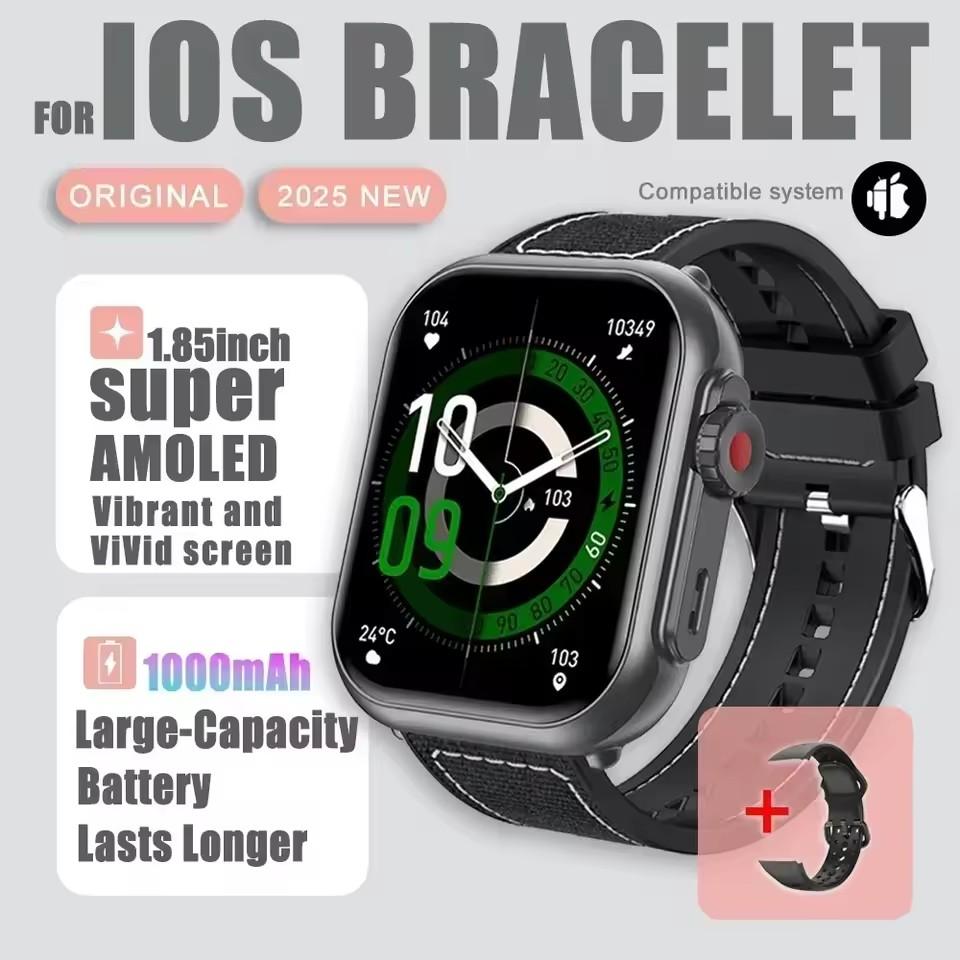 Neue Smartwatch 1000mAh Lange Akkulaufzeit Für Männer Frauen Fitness Sport Bluetooth Anruf Wasserdicht 1,85 Zoll Voll Touch Smartwatch