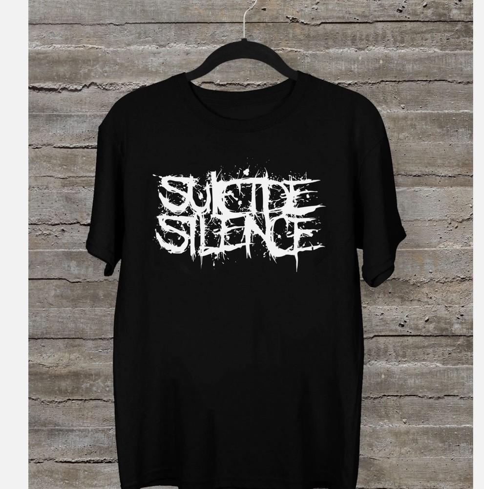 Suicide Silence Logo Band Classic Gift For Men Women Black All Size Shirt Unisex T-Shirt L