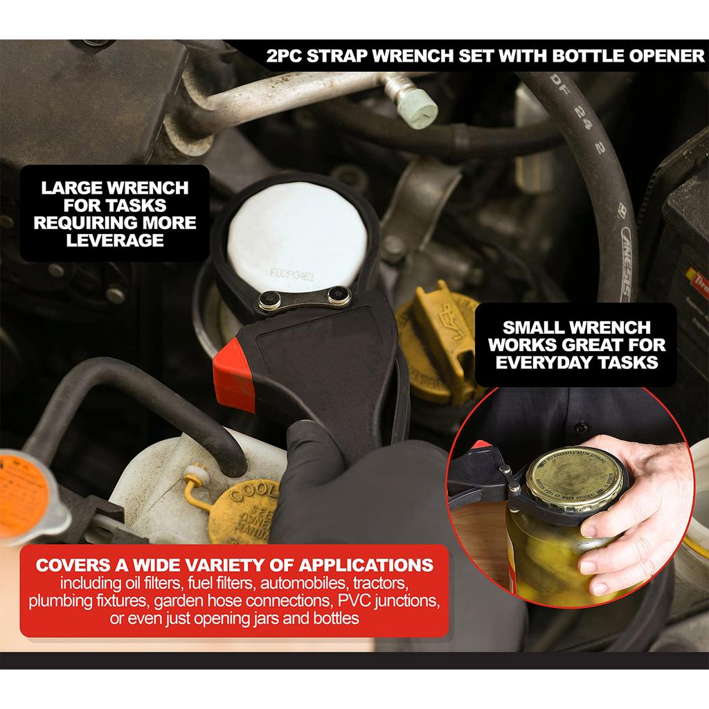 Oil Filter Wrench Adjustable Strap Opener Belt Wrench Oil Filter Chain Oil Filter Puller Strap Spanner
