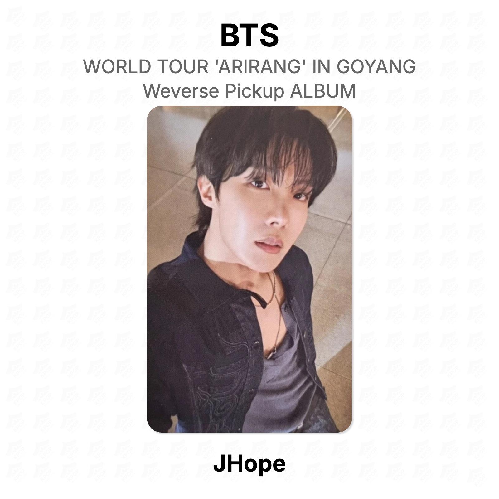 BTS МИРОВОЙ ТУР  ARIRANG  В ГОЯНЕ Weverse Получение АЛЬБОМА Официальная Фотокарточка J-Hope