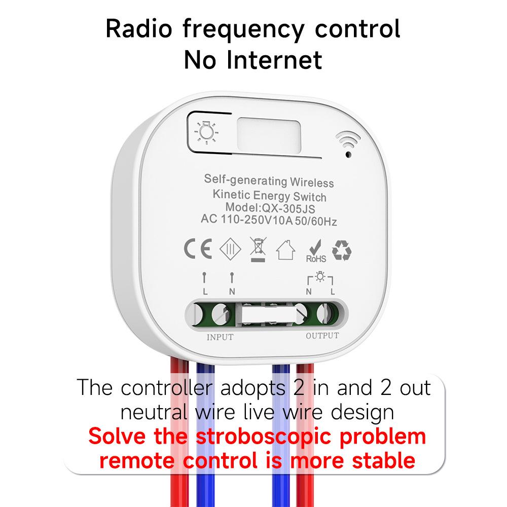 Tuya Graffiti ZigBee Smart WiFi Selbstversorgender Kabelloser Lichtschalter