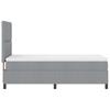 Boxspring Bed with LED Light Strips Light Gray 100 x 200 cm Fabric