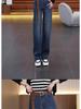 Women's Retro High-Waisted Wide-Leg Jeans - Slimming, Straight Cut for Spring/Autumn 2025