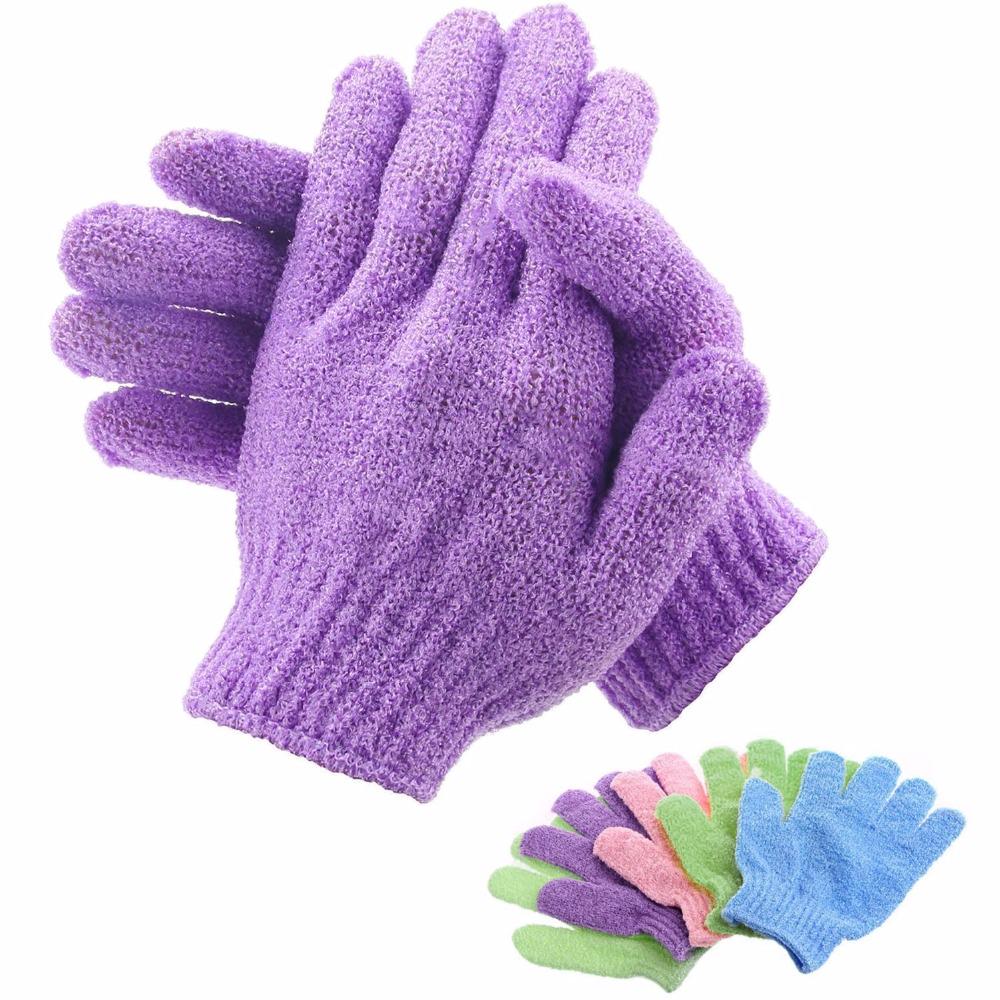 2pairs Bath For Peeling Exfoliating Mitt Glove For Shower Scrub Gloves Resistance Body Massage Sponge Wash Skin Moisturizing SPA Foam