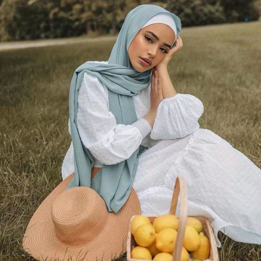 

Простой шифоновый хиджаб однотонный головной платок винтажная шаль ветрозащитная повязка на голову тюрбан солнцезащитный дорожное пляжное полотенце 70X180cm