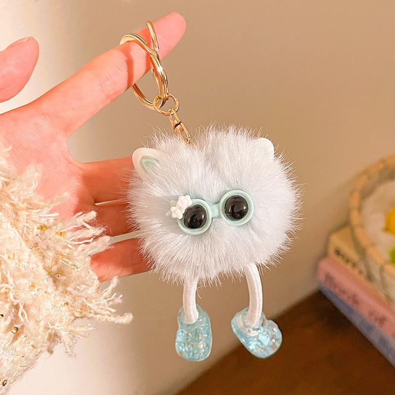 Cute Fur Ball Plush Keychain: Small Doll Pendant for Car, Backpack & More